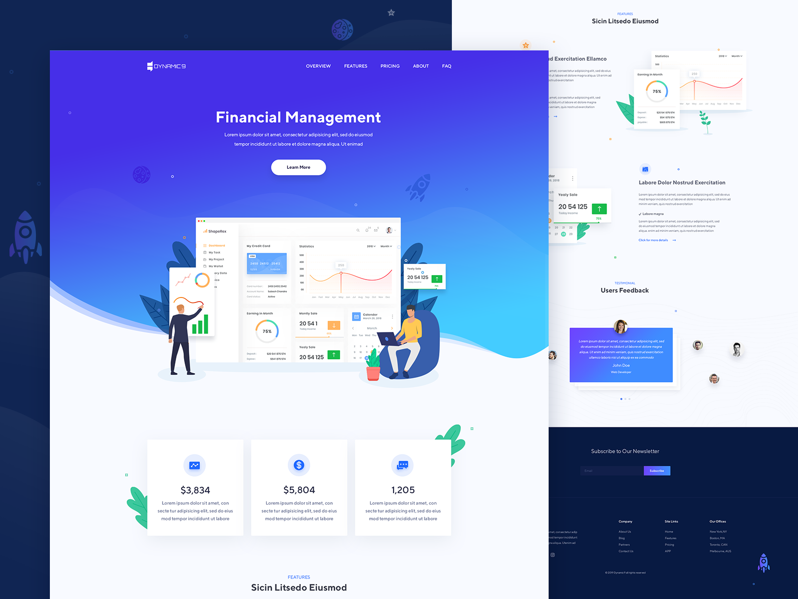 SAAS Landing page by Mohidul Islam on Dribbble