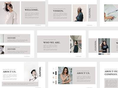 Clinton | Presentation Template fashion fashion design google slides keynote presentation templates