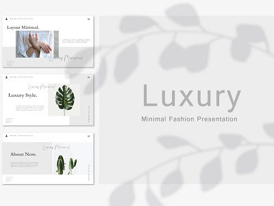 Luxury - Minimal Presentation Template branding catalogue design fashion fashion design girly google slides illustration keynote powerpoint