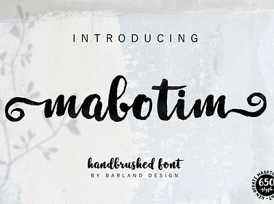 Font Mabotim Brush brush lettering calligraphy font hand lettering lettering script typogaphy