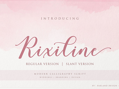 New Font Rixiline Script !! calligraphy design font illustration script typography
