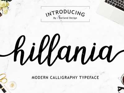 Hillania Script Font fashion font graphic graphic design lettering