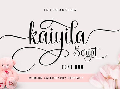 Font Kaiyila Script retro script wedding
