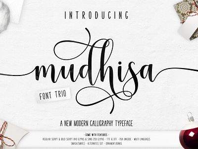 Font Mudhisa Script - 4 Version