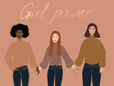 Girl Power feminism girlpower girls graphic illustration