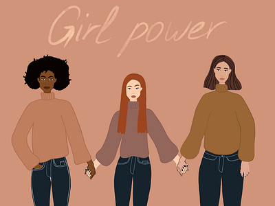 Girl Power feminism girlpower girls graphic illustration