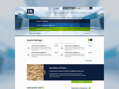HR Ratings website blue corporate design development minimal ui ux web design