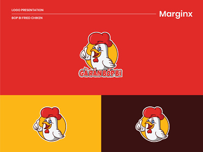 BopBi Fried Chicken art branding design flat illustration illustrator logo minimal