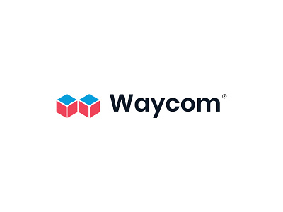 Waycom Brand Identity art branding color palette design flat illustrator logo minimal symbol vector