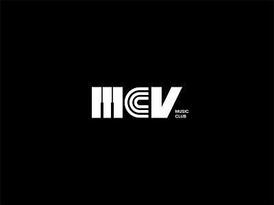 MCV | Music Club branding design flat icon illustrator logo minimal symbol typography vector