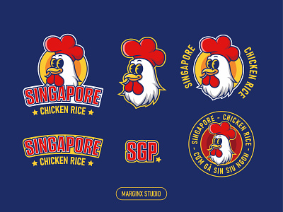 Singapore | Chicken Rice art branding design gradient icon illustration illustrator logo mascot vector