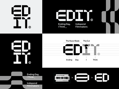 EDIT | Independent Filmmakers brand branding design flat graphic design illustrator logo minimal type typo typography vector