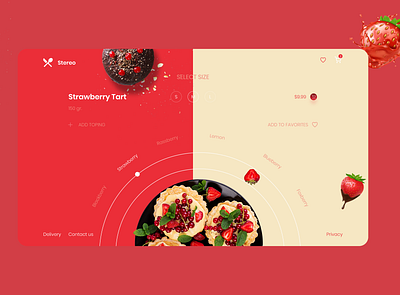 Stereo Restaurant design ui ux web