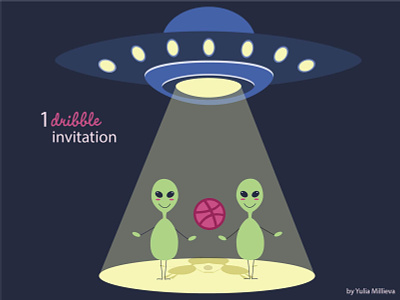 Dribble invitation alien dribble invitation invite light plate ufo