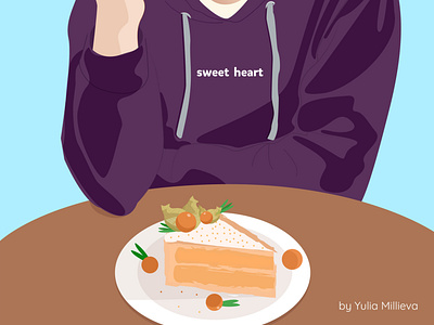 Digital portrait part 2. The cake of smiling guy.