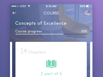 Course profile app card clean course ios learning mobile navigation training ui ux