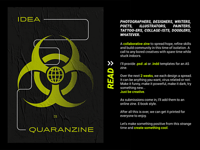 Quaranzine - a collaborative project, we want you!