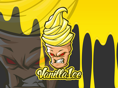 angry icecream esport logo design esport icecream logo vector