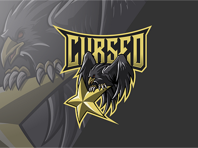 raven and star esport logo design esport esport logo logo logo design mascot logo raven star vector