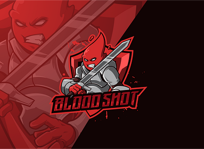 blood mascot as a knight blood cartoon logo design esport esport logo illustration knight logo logo design mascot logo vector