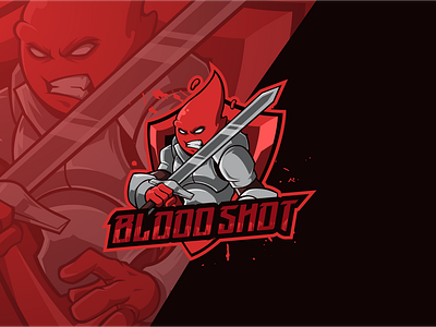 blood mascot as a knight