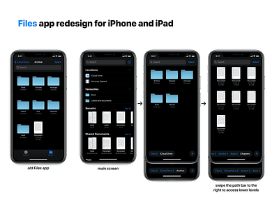 Files App Redesign for iPhone and iPad