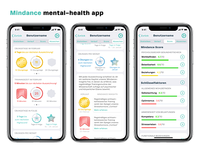 Mindance mental-health app app design ios app iphone app meditation app mental health ui concept