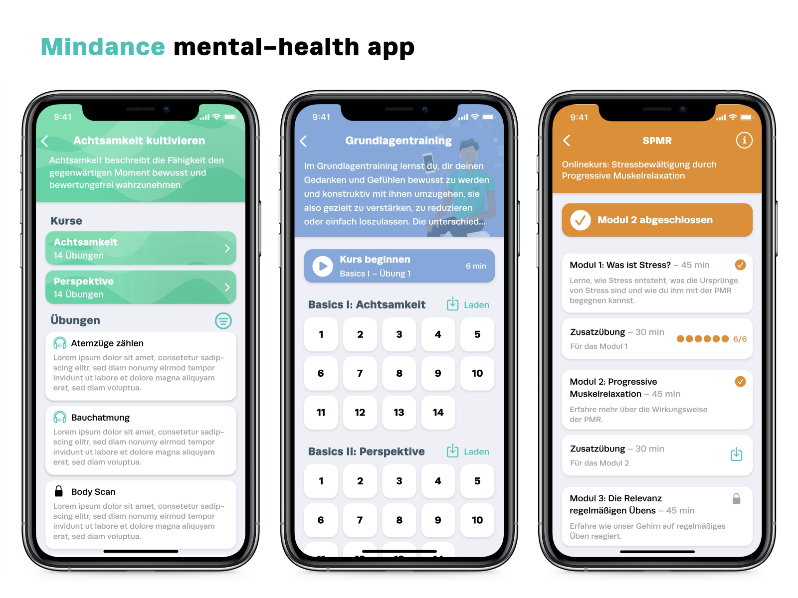 Mindance mental-health app by Leonardo Weinreich on Dribbble