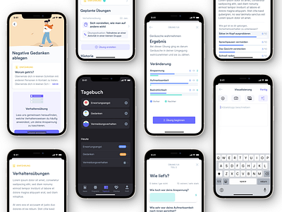 Mental-Health App UI Drafts app design app redesign apple design interfacedesign ios app ios concept iphone app mental health startup ui concept ui ux