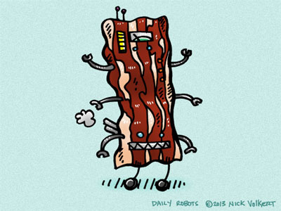 Bacon Bot bacon daily robots illustration msced robot
