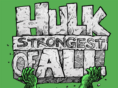 HULK: Strongest of ALL anger design green hulk marvel muscles super hero t shirt tee threadless