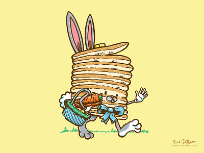 Captain Eastercakes bunny captain pancake carrots easter eggs football holiday pancakes rabbit running running back