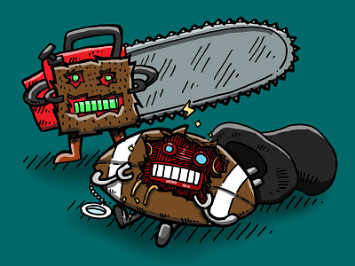 The Chainsaws chainsaw fantasy football horror robot