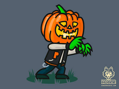 The Varsity Pumpkin creepin halloween illustration illustrator jack o lantern pumpkin spooky varsity varsity jacket vector vector art
