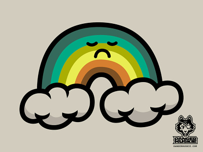 Unhappy Rainbow cloud illustration illustrator rainbow sad unhappy vector