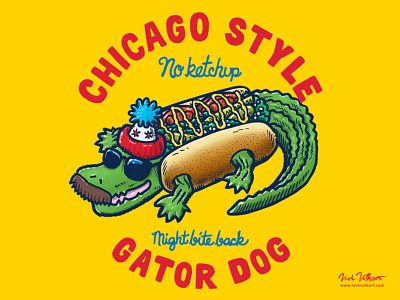 Da Chicago Gator Dog Text Tee