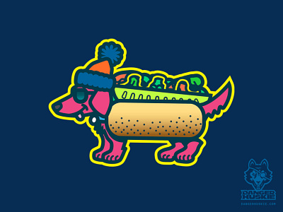 Da Chicago Shades Dog chicago chicago dog dachshund hot dog illustration illustrator vector wiener dog