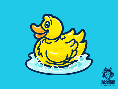 Rubber Duckie bath bubbles duck duckie illustration illustrator rubber duckie vector