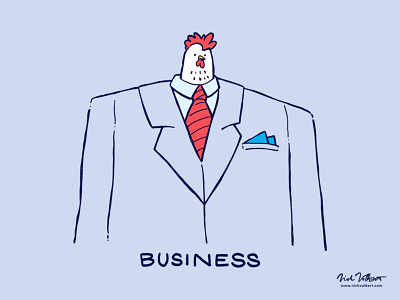 Business Chicken business chicken corporate illustration pen and ink suit and tie