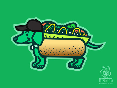 South Side Dog ballcap baseball chicago chicago dog dachshund dog hot dog illustration illustrator south side vector white sox