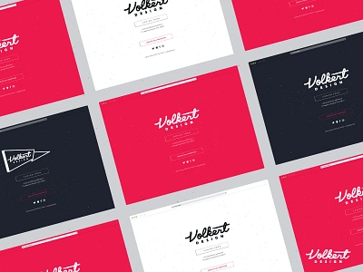 Volkert Design Splash Pages black brand design branding design logo logo design pennant red splash page ui web design web page