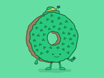 St Patrick's Day Donut clover donut luck st patricks day st pats vector