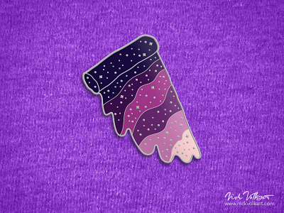 Cosmic Pizza cosmic cosmos enamel pin outer space pizza slice space