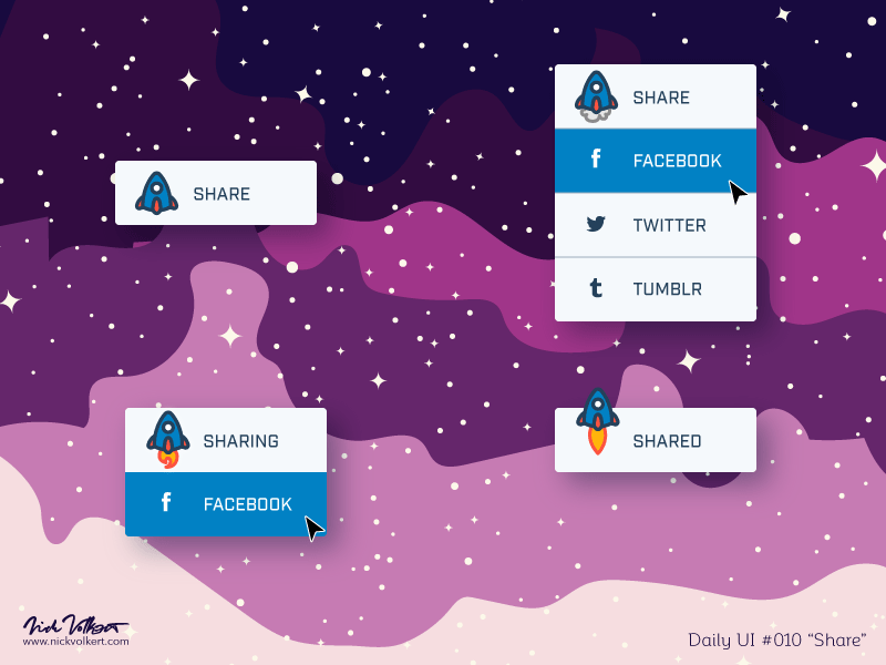 Daily UI #010 Share Icon by Nick Volkert on Dribbble