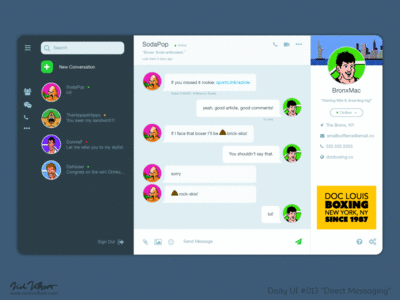 Daily UI #13 Direct Messaging chat daily ui direct messaging messenger ui