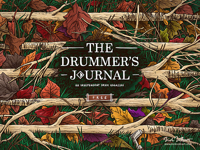 The Drummer's Journal Fall/Winter 2017 autumn drum sticks drummer drumming fall illustration stick winter