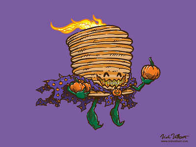Captain Scarecake captain pancake halloween illustration pancakes pumpkin