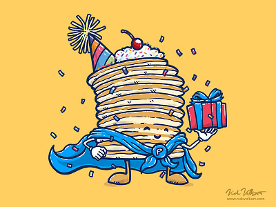 Captain Birthday Pancake birthday birthday bash illustration pancakes party