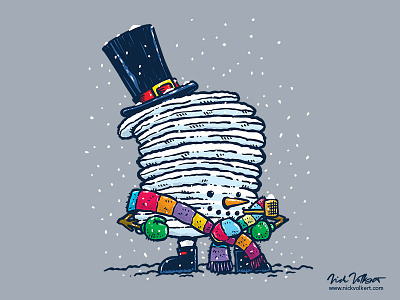 Captain Snowcakes captain pancake christmas pancakes scarf snowman tophat winter