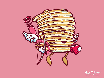 Cupid Cakes captain pancake cherub cupid cute illustration love valentines day